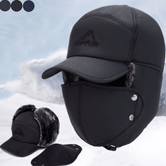 Trooper Hat Windproof Ear Protection Velvet Lined Warm Hat Winter Coldproof