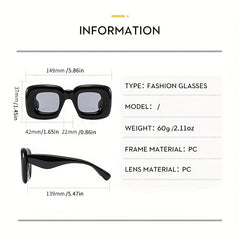 Y2K Inflated Square Sunglasses UV400