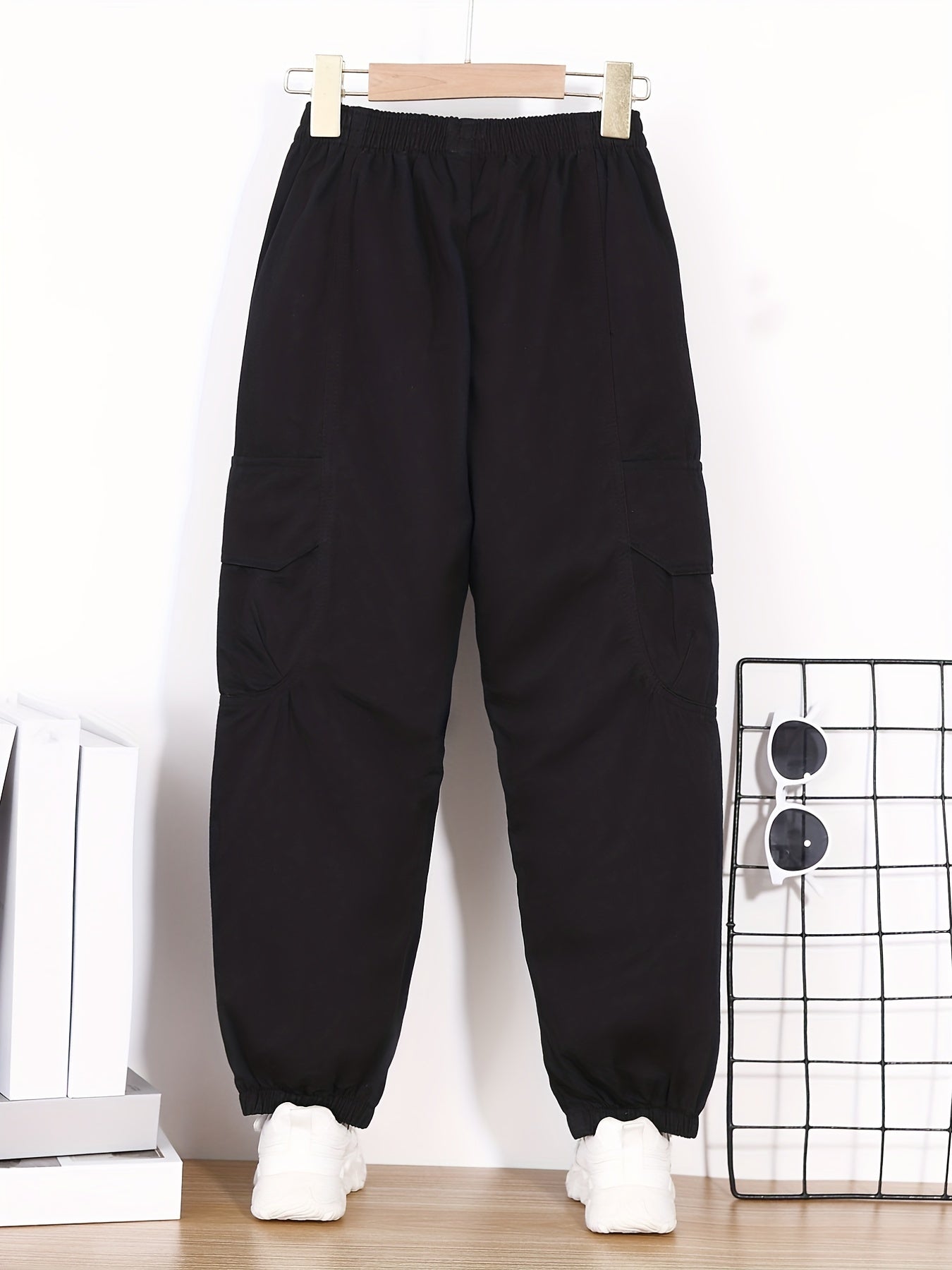 Boys Solid Cotton Active Pants Quick Drying Jogger Kids Clothing
