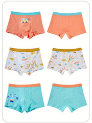 3pcs Boys Boxer Briefs Dinosaur Driving Car Print