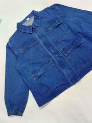 Casual Denim Top Women's Zip-Up Denim Jacket
