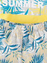 3pcs Baby Boys Leaf Print T shirt & Shirt & Shorts Set