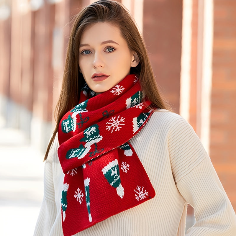 Christmas Pattern Scarf Winter Scarf Large Blanket Wrap Shawl
