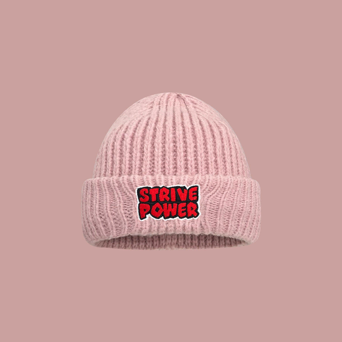 Letter Embroidery Knitted Hat Female Winter Warm Student Couple Wool Hat