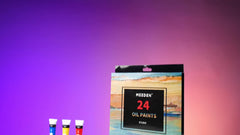 MEEDEN 24 Tube 12ml Paint Set Vibrant Colors Non-toxic Painting Set