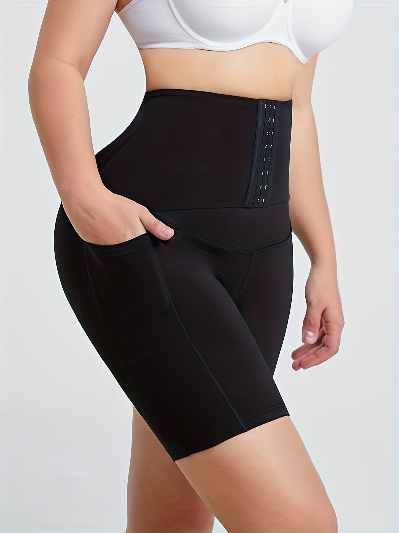 Tummy Control Butt Lifting Shorts With Pockets