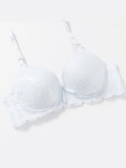 Sweet Lace Push-Up Bra with Bowknot - Underwire Bralette