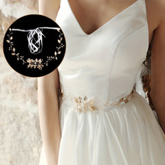 Faux Pearl Flower Wedding Belt Bridal Dress Waist Chain Sash Belt