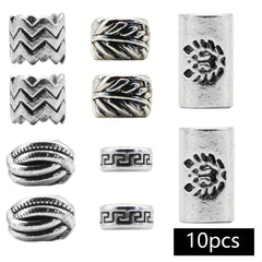 10pcs Beard Beads Hair Braided Beads Headwear Accessories Men's Women's Jewelry