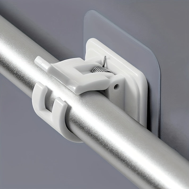4pcs Self Adhesive Wall Hooks for Shower Curtains No Drilling Required