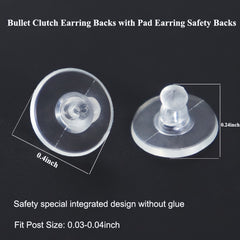 Earring Backs with Pad Safety Clutch Replacement for Earrings
