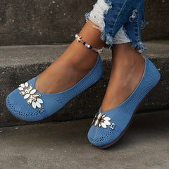 Breathable Knit Ballet Slip On Flat Shoes
