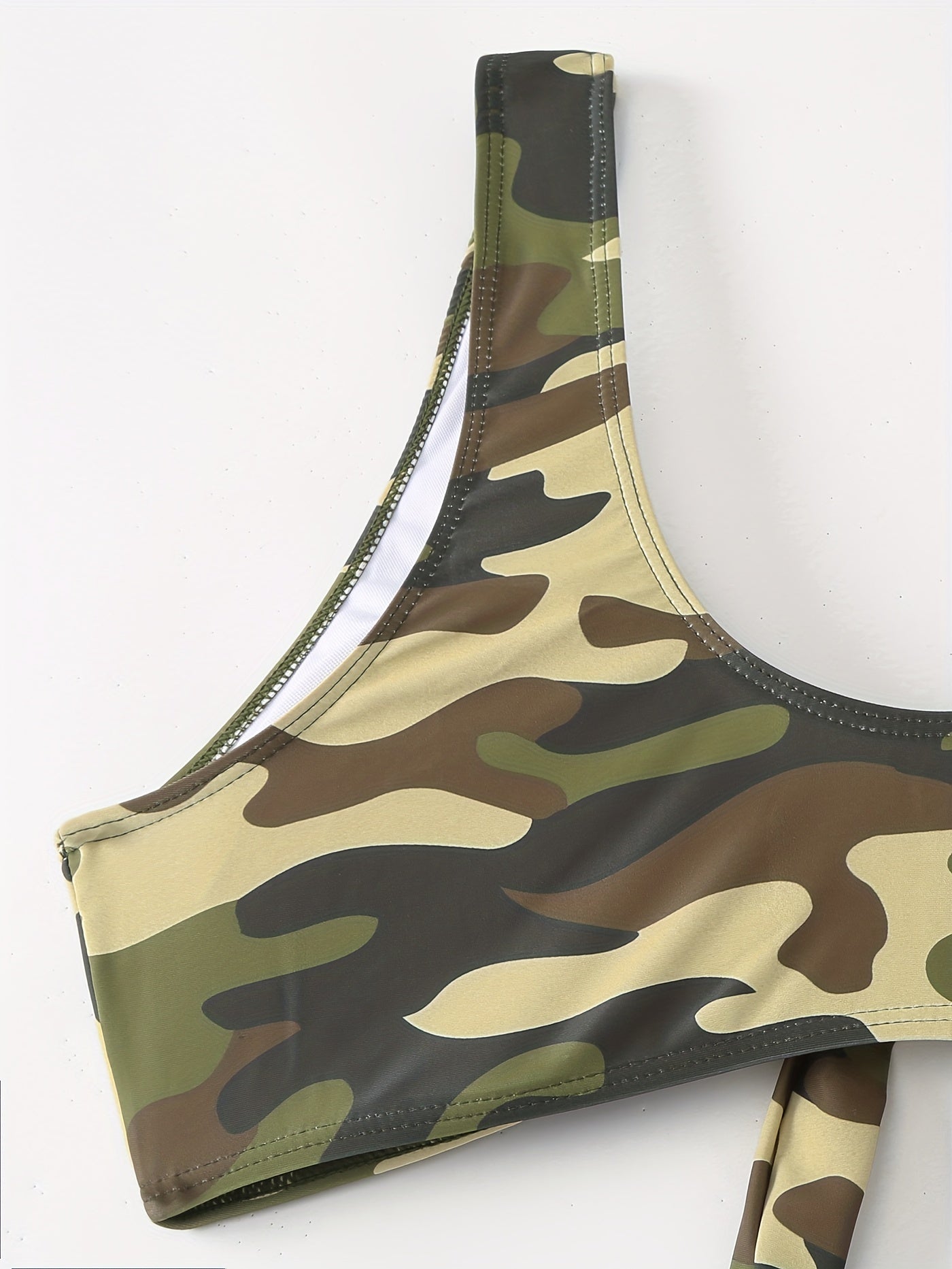 Sexy Camo Print Bikini Top Women's Beachwear Bra