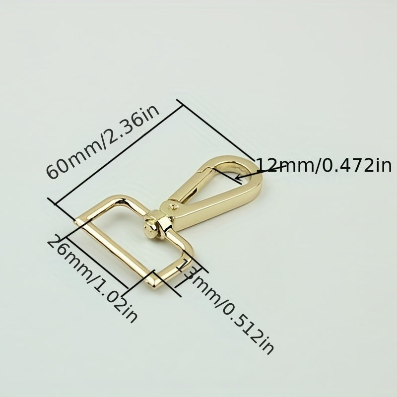 10Pcs Handbag Straps with Metal Buckles and Lobster Clasps