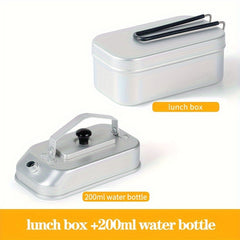 Outdoor Camping Foldable Aluminum Water Bottle Set Lunch Box