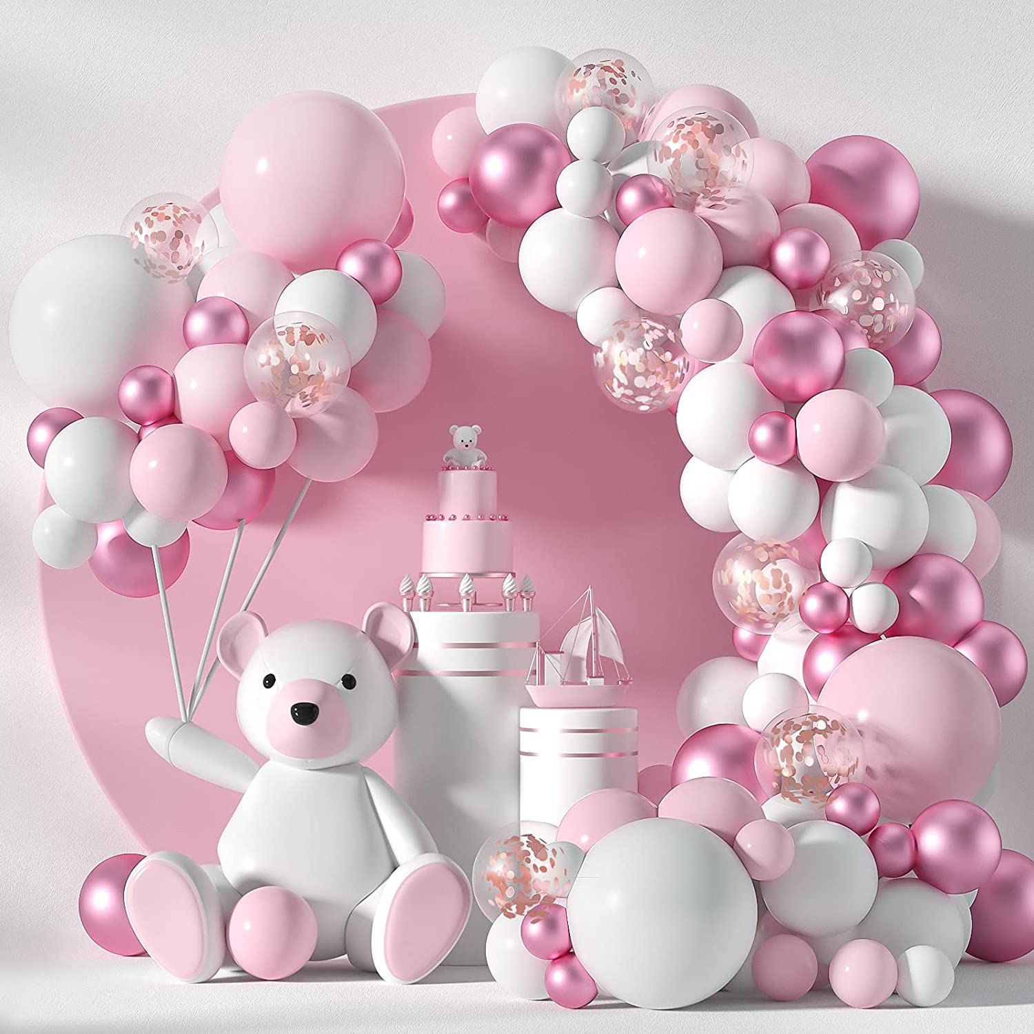 104pcs Balloons Set for Birthday Baby Shower Wedding Bridal Shower