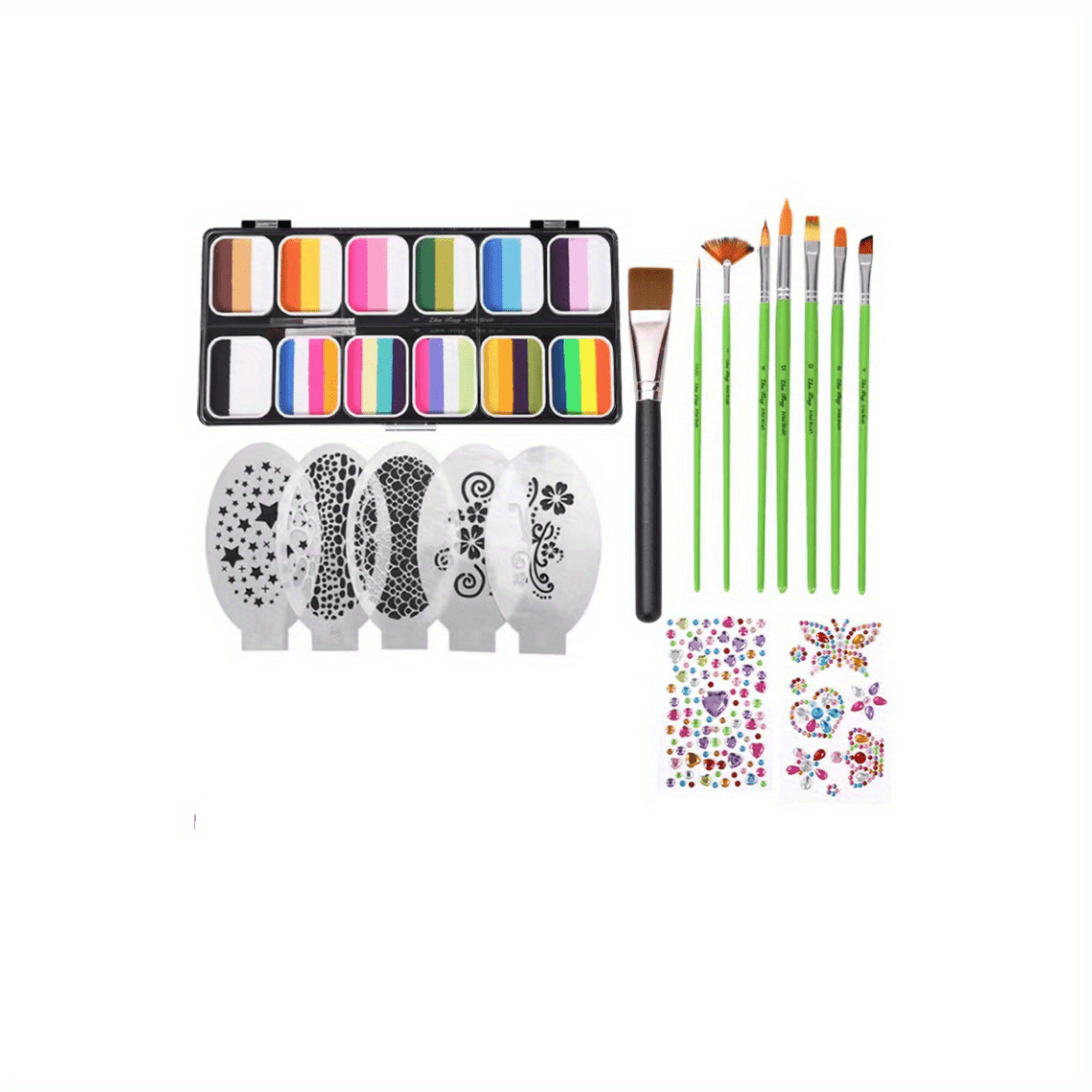 12 grid Face Paint Body Paint Box Water soluble Paint