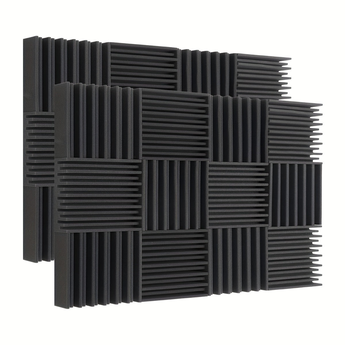 24pcs Sound Absorbing Grooves High Density Resilient Fire Resistant Hom