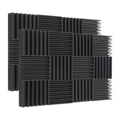 24pcs Sound Absorbing Grooves High Density Resilient Fire Resistant Hom