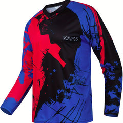 Men's Paint Splatter Pattern Print V Neck Tee for Spring Fall