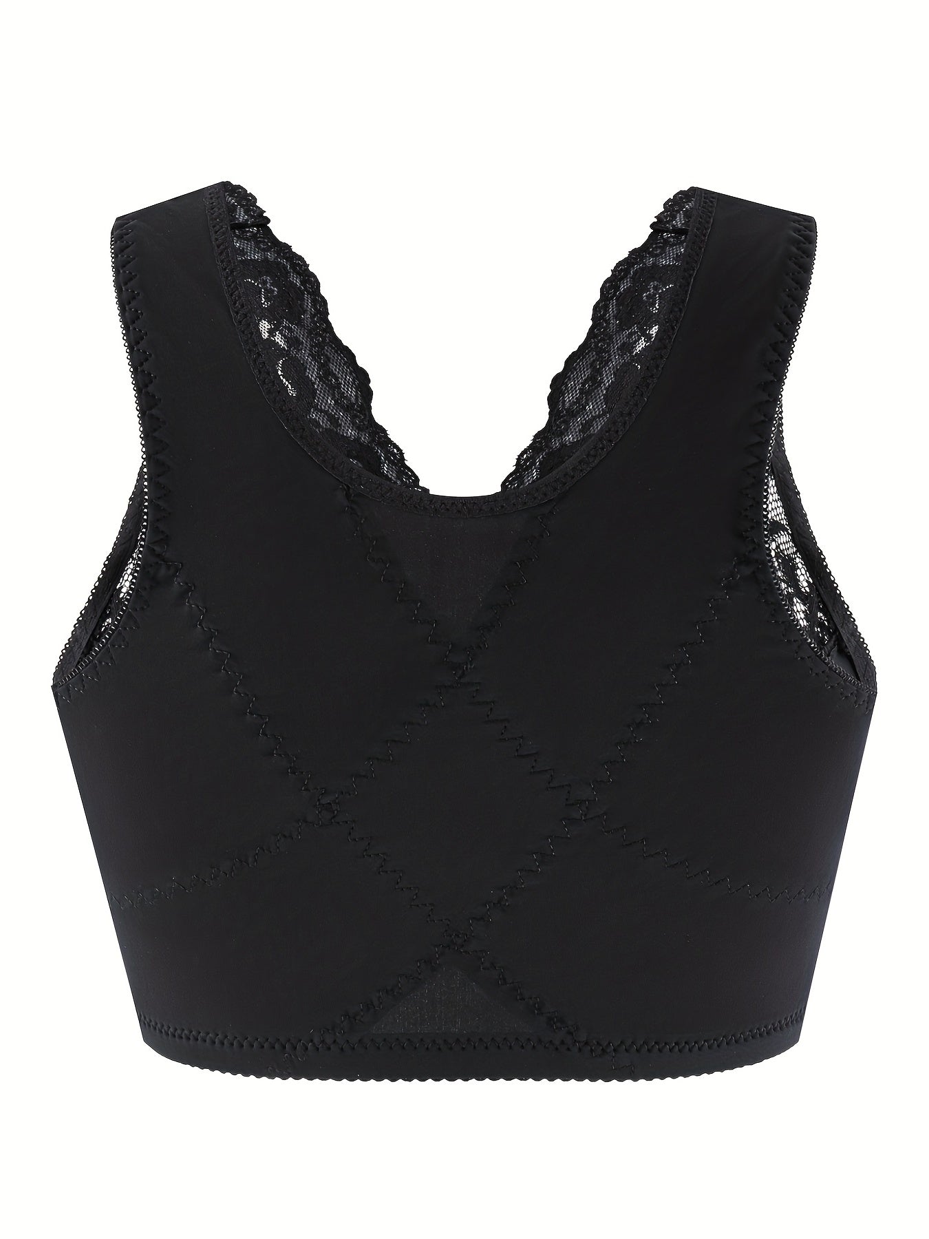 Lace Stitching Wireless Tank Bra Front Buckle Women's Lingerie