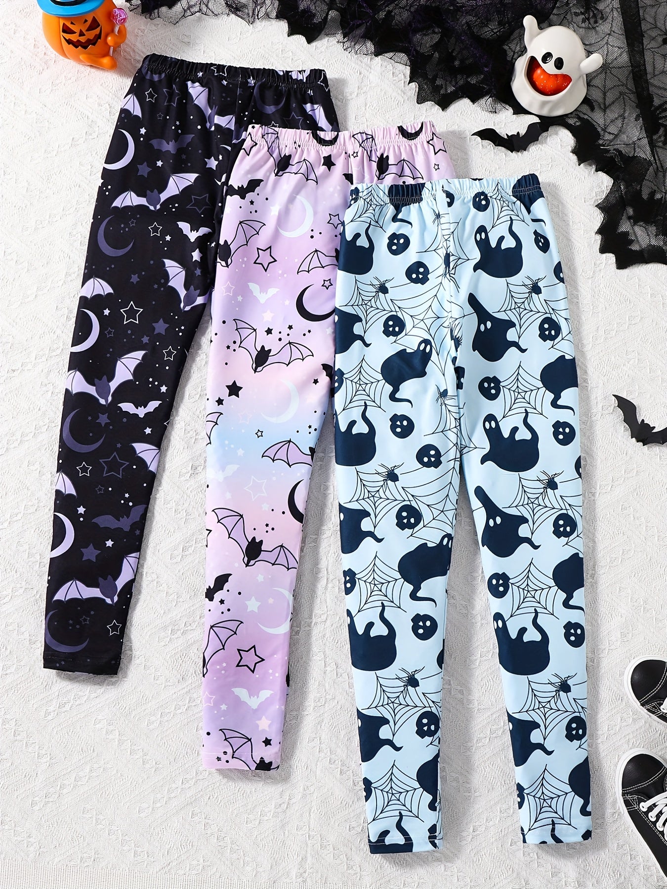 Halloween Leggings for Toddler Girls Fleece Warm Pants Costume