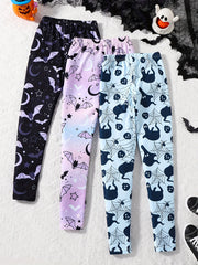 Halloween Leggings for Toddler Girls Fleece Warm Pants Costume