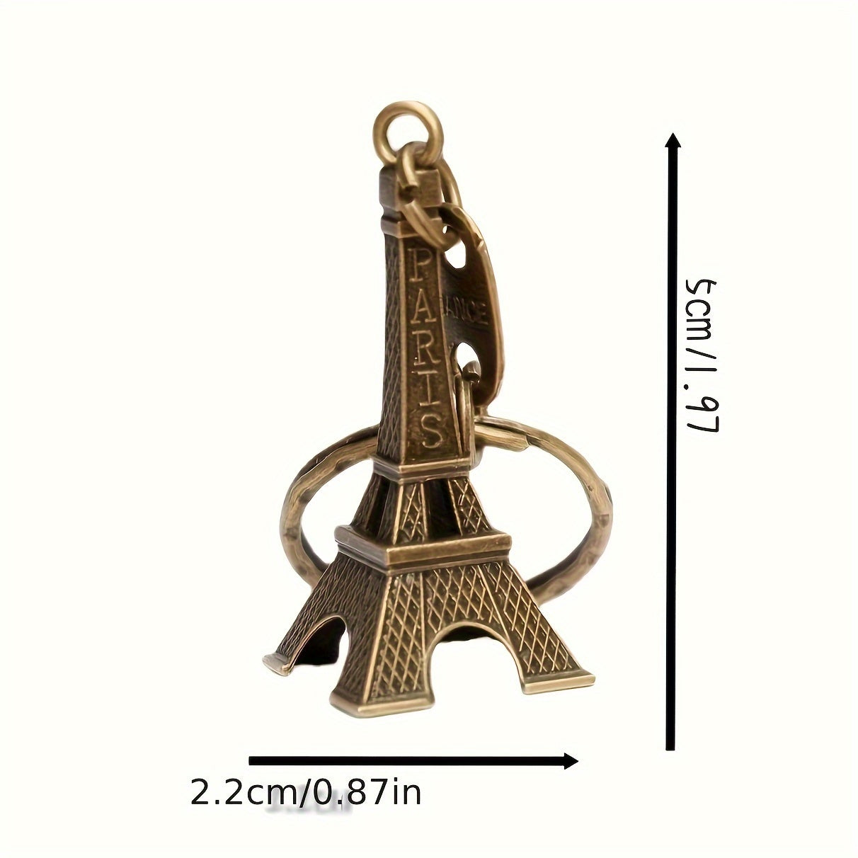 Vintage Eiffel Tower Keychain Keyring Retro Key Chain Pendant