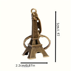 Vintage Eiffel Tower Keychain Keyring Retro Key Chain Pendant