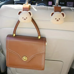Bear Car Seat Back Row Hook Net