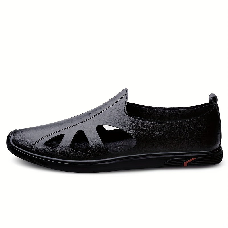 Men's Hollow Out Loafer Shoes Comfy Non slip Slip On Shoes