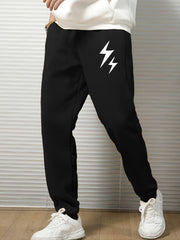 Lightning Print Men's Loose Casual Sweatpants