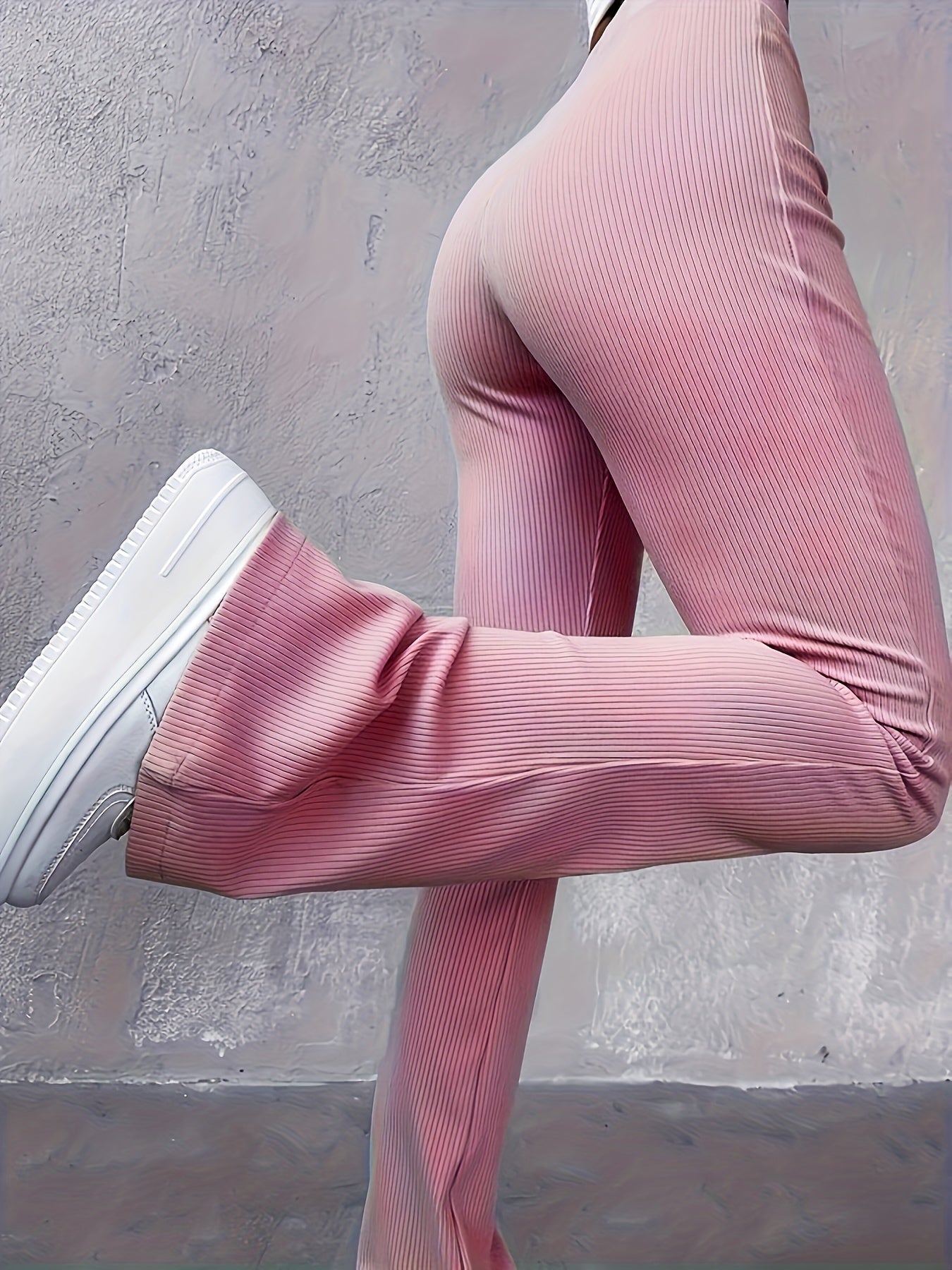 High Waisted Flared Yoga Trousers