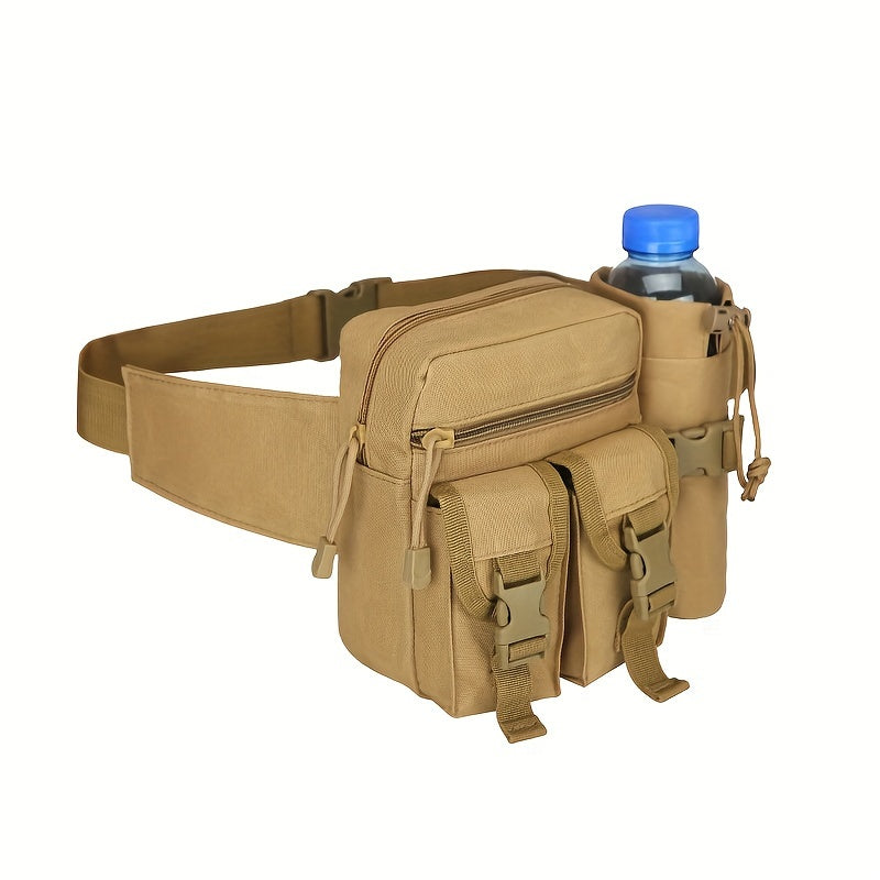 Casual Waist Bag with Water Bottle Holder for Outdoor Traveling Camping
