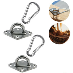 2pcs Stainless Steel Heavy Duty Ceiling Hanging Hook Set Swing Chair Bracket