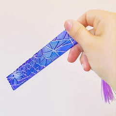 Silicone Resin Mold 2pcs Bookmark With Tassel Leaves Texture Flower