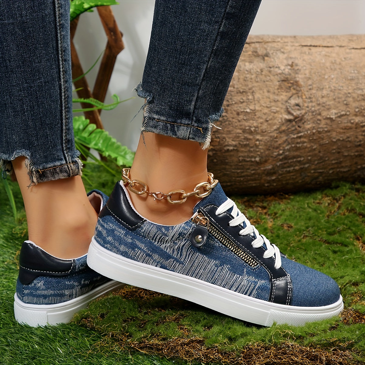 Lace Up Low Cut Skate Shoes Casual Wear Non Slip Walking Shoes