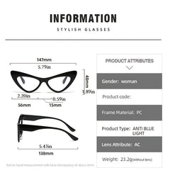 Women's Cat's Eye Style Blue Light Blocking Glasses