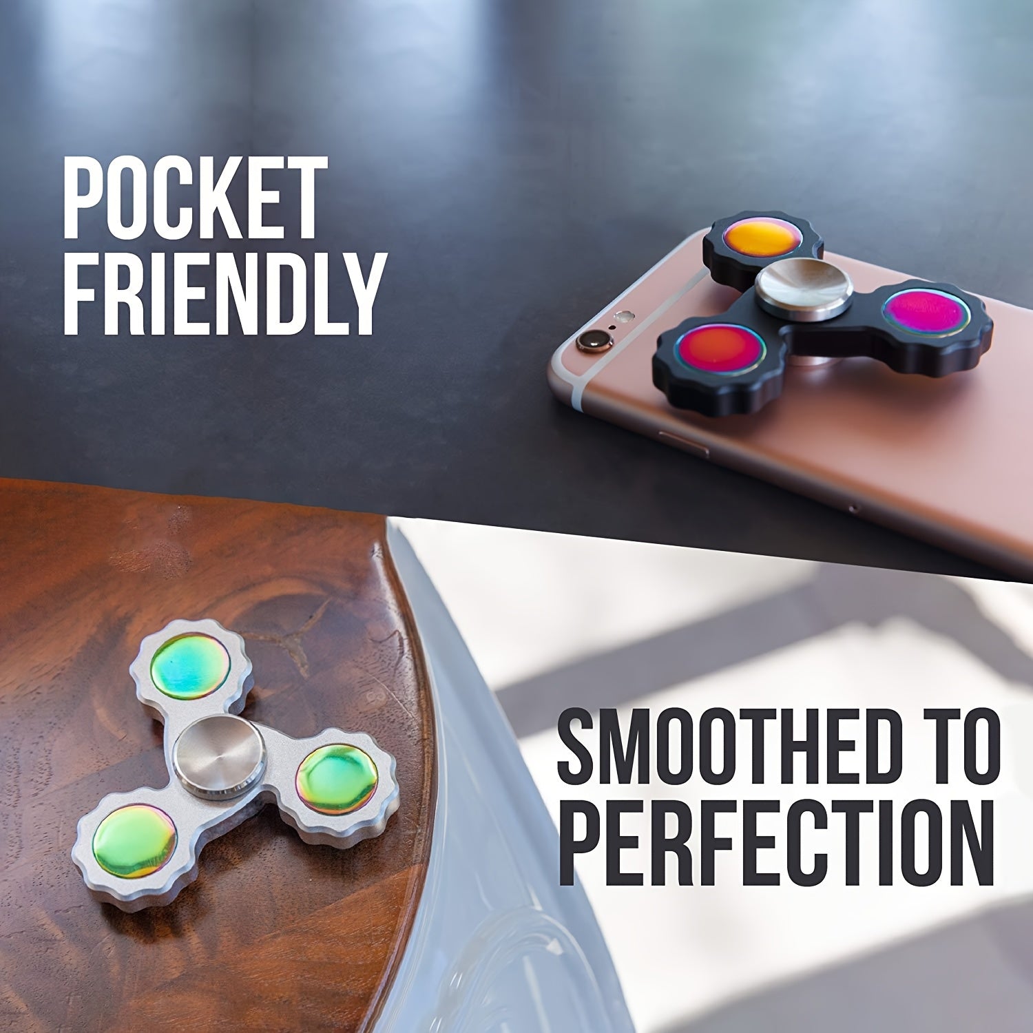 Aluminum Finger Gyroscope Spinner Dual Axis Acceleration Fidget Toy