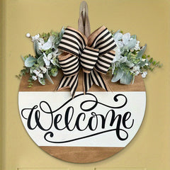 Welcome Door Wreath Front Door Sign Front Door Decoration Housewarming Gift