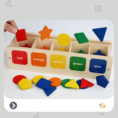 Shape Matching Coin Box Puzzle with Blocks