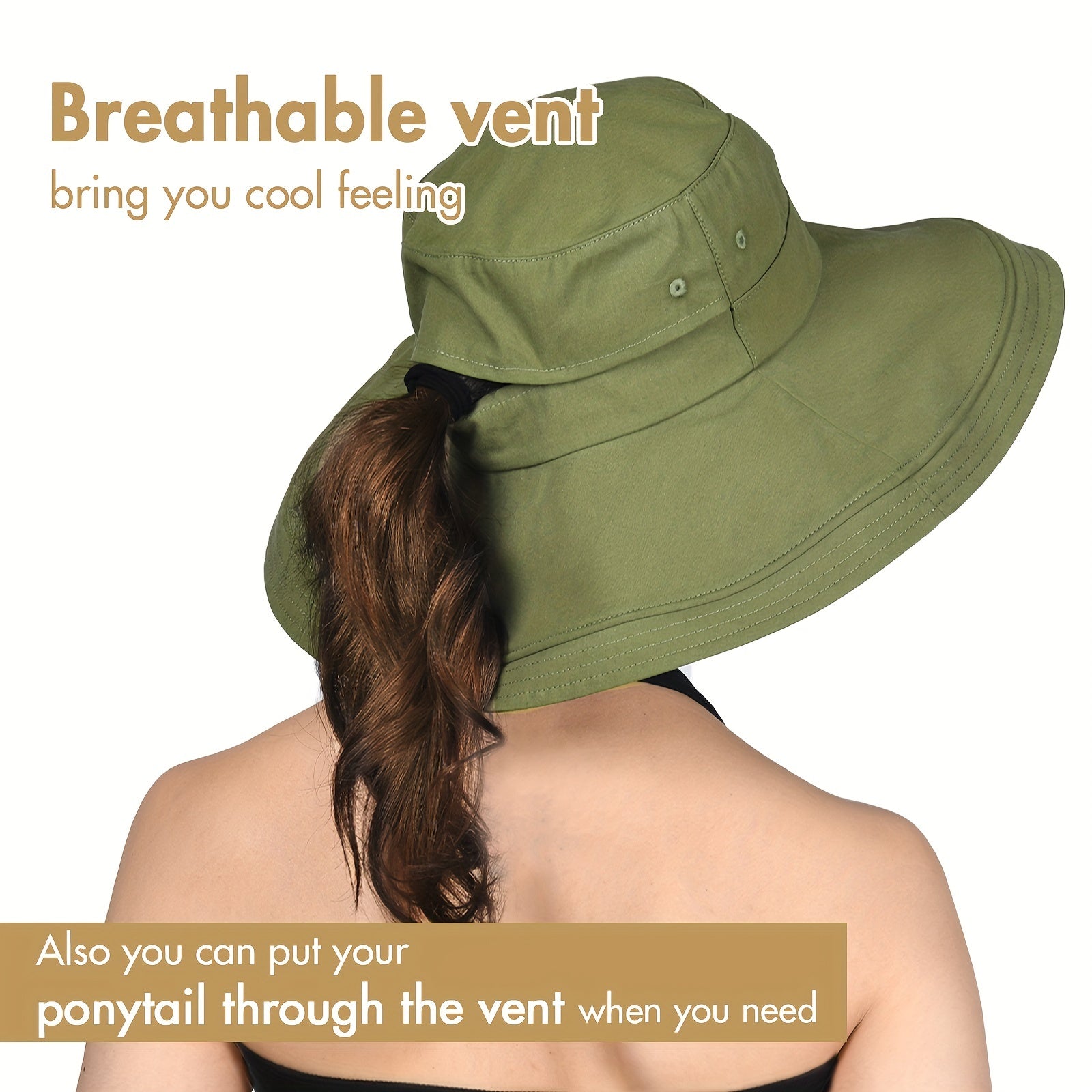 Wide Brim Sun Hat Outdoor UV Protection Bucket Hat