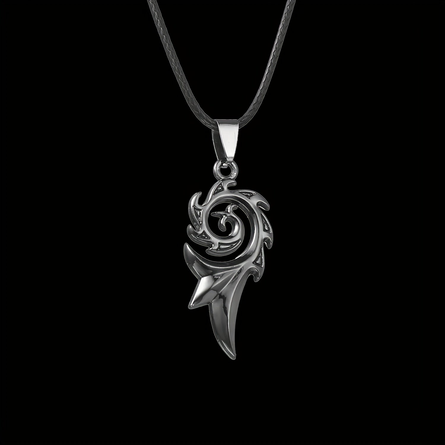 Stylish Flame Pendant Necklace Titanium Steel Perfect Gift