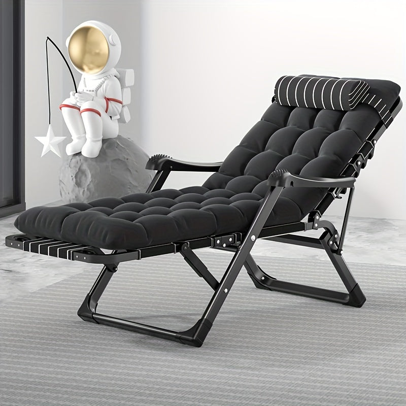 Portable 2-in-1 Folding Chair Bed for Office Nap and Outdoor Camping