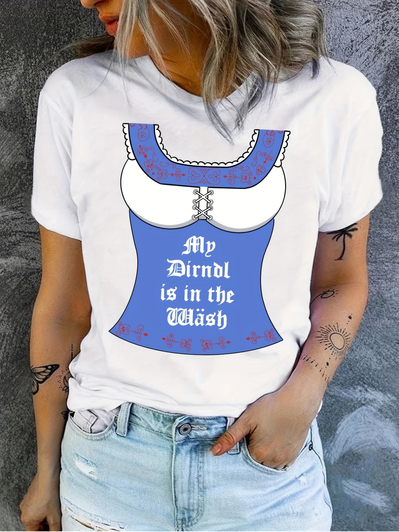 Summer Crew Neck Loose Casual Short Sleeve T-shirt Women's Tops