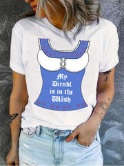 Summer Crew Neck Loose Casual Short Sleeve T-shirt Women's Tops