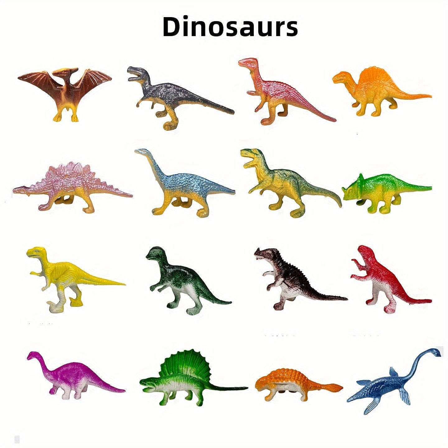16pcs Dinosaur Toy Model Package for Education