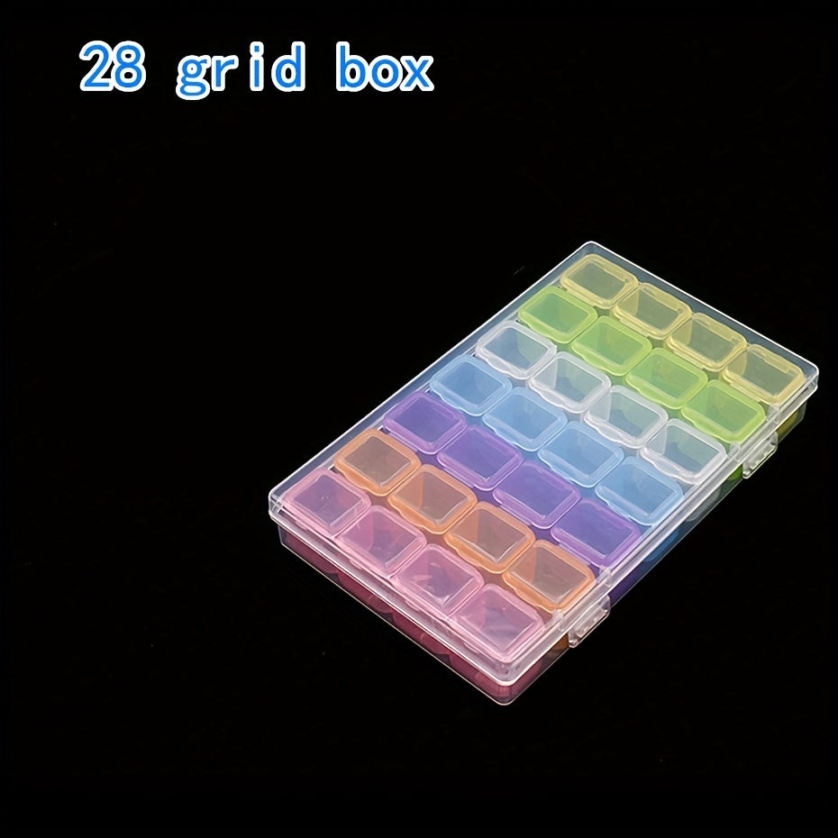 DIY Diamond Storage Box 28 56 Grids Plastic Beaded Organizer