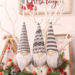 3pcs Christmas Gnome Ornaments Mini Doll Tree Decor Holiday Party Decor