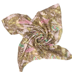 Rainforest Print Scarf Boho Voile Casual Shawl Classic